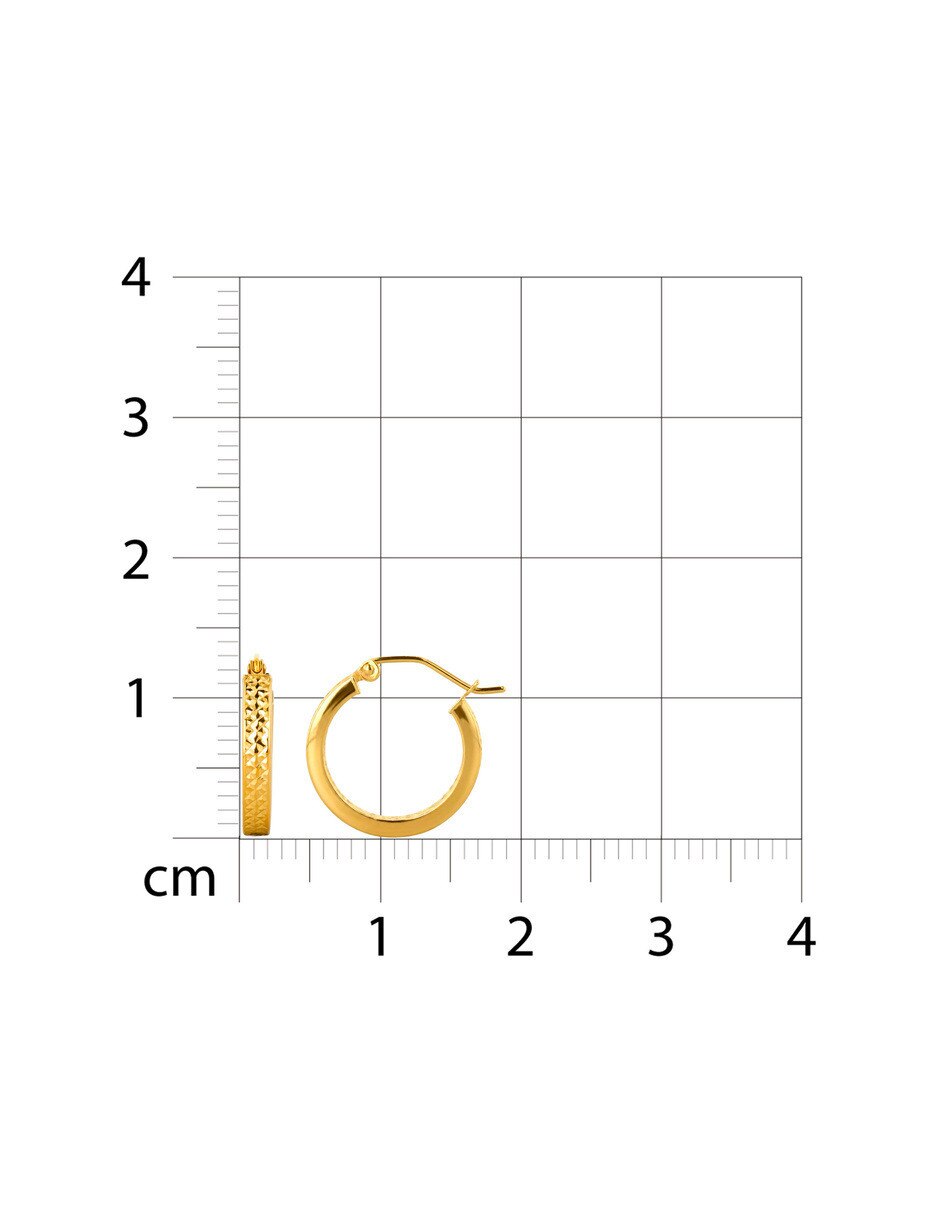 Arracadas joyerias bizzarro de oro amarillo 14 k con acabado brillante