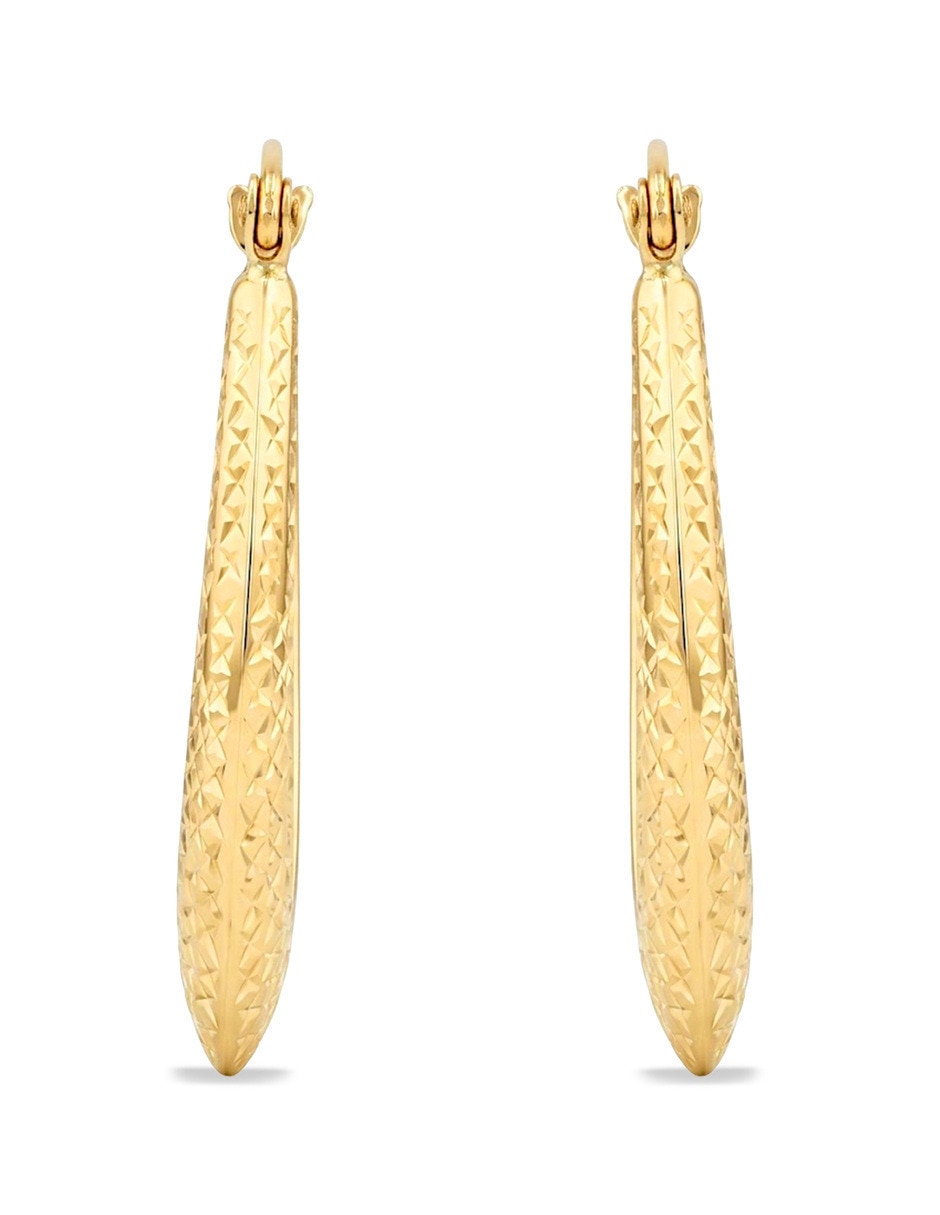 Arracadas joyerias bizzarro de oro amarillo 14 k con acabado brillante