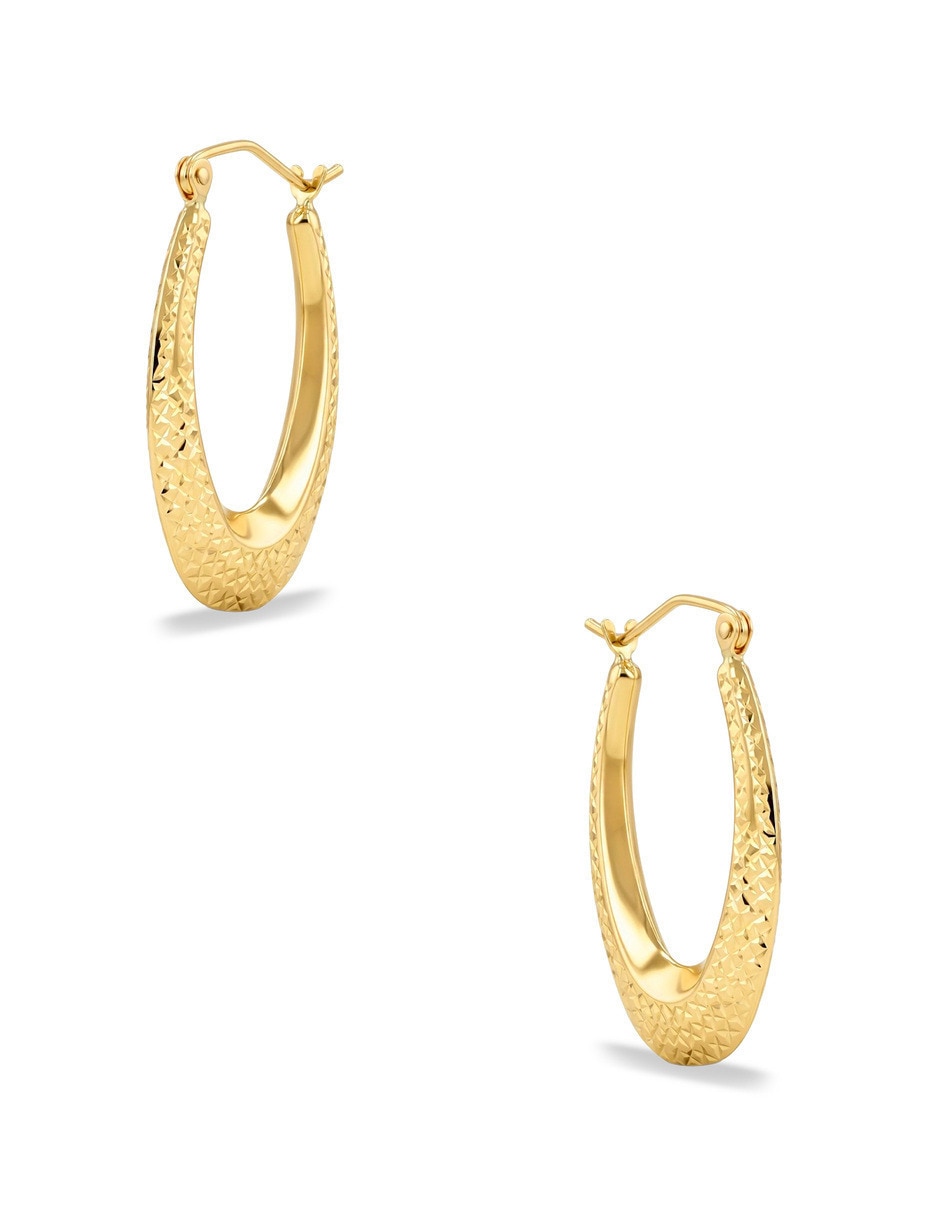 Arracadas joyerias bizzarro de oro amarillo 14 k con acabado brillante