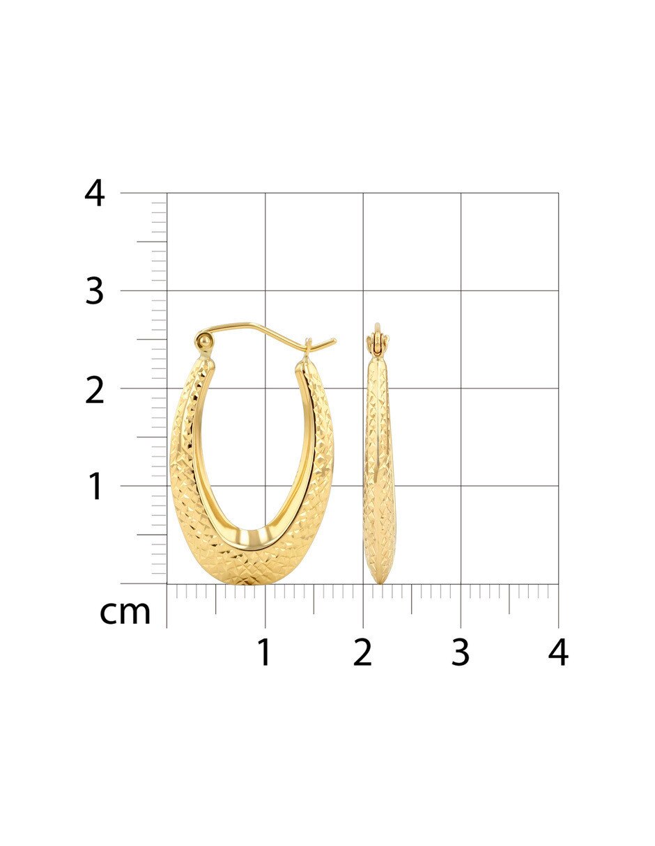 Arracadas joyerias bizzarro de oro amarillo 14 k con acabado brillante
