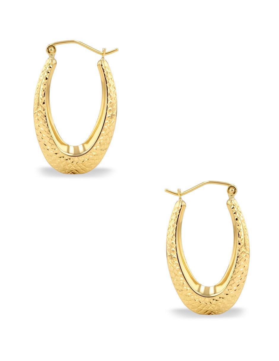 Arracadas joyerias bizzarro de oro amarillo 14 k con acabado brillante