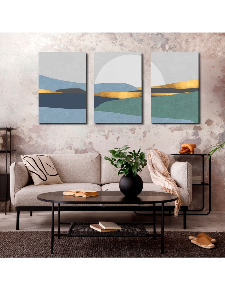 Set de amanecer con hoja de oro con barniz a registro técnica impresión canvas art mx set de amanecer con hoja de oro con barniz a registro 5