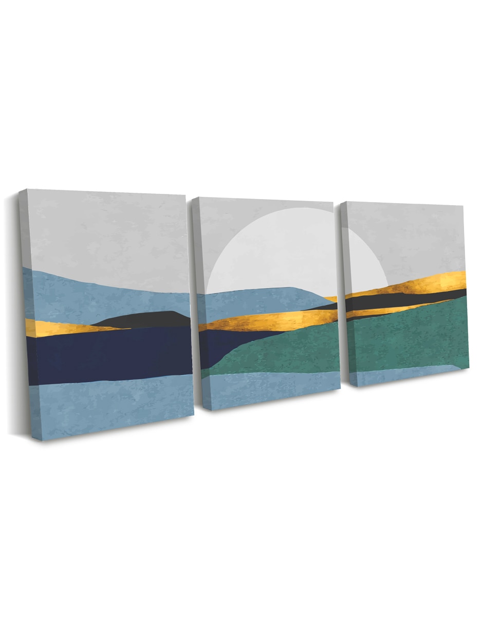 Set de amanecer con hoja de oro con barniz a registro técnica impresión canvas art mx set de amanecer con hoja de oro con barniz a registro 2
