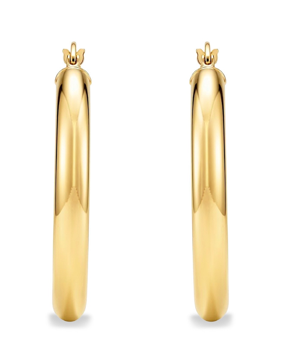 Arracadas joyerias bizzarro de oro amarillo 14 k con acabado brillante