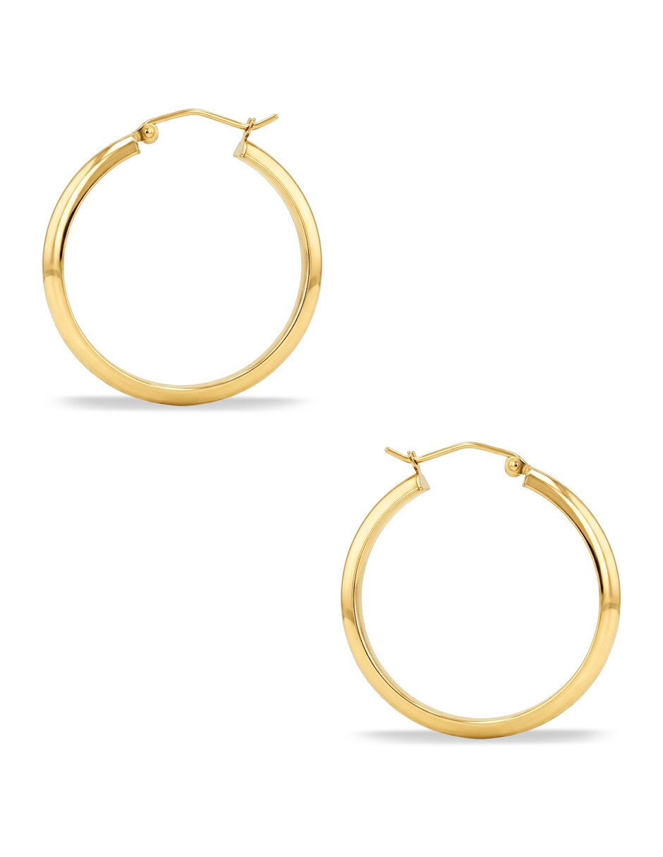 Arracadas joyerias bizzarro de oro amarillo 14 k con acabado brillante