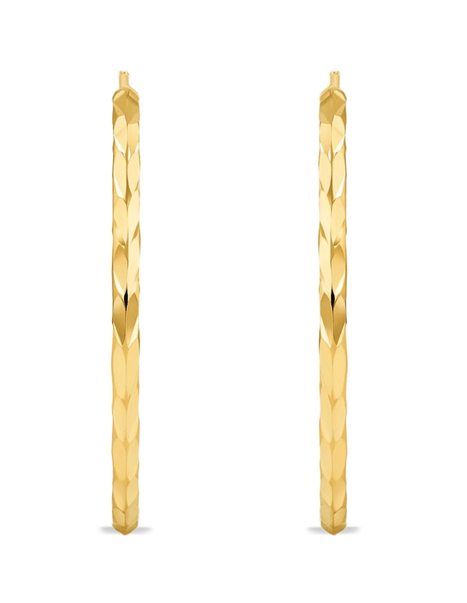 Arracadas joyerias bizzarro de oro amarillo 14 k con acabado brillante
