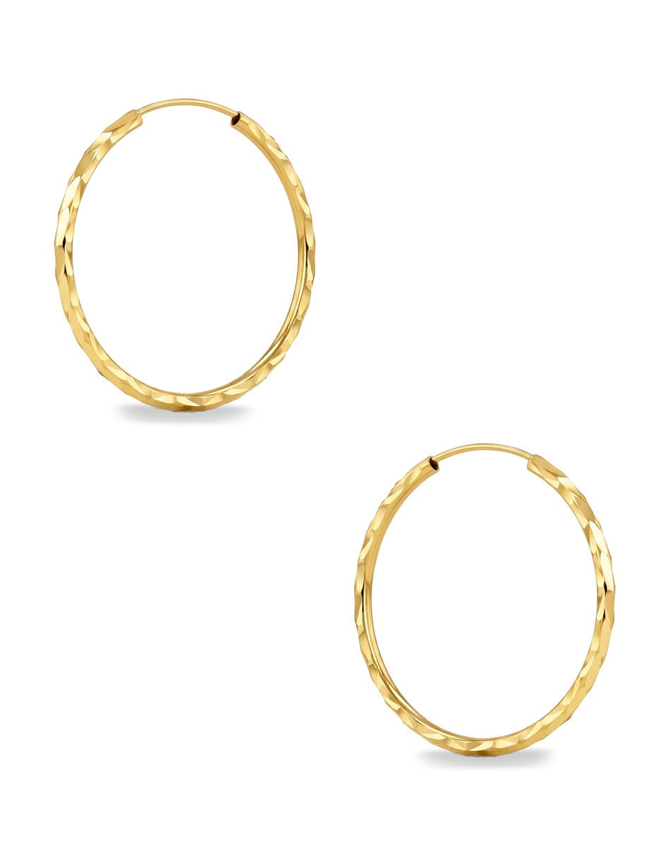 Arracadas joyerias bizzarro de oro amarillo 14 k con acabado brillante