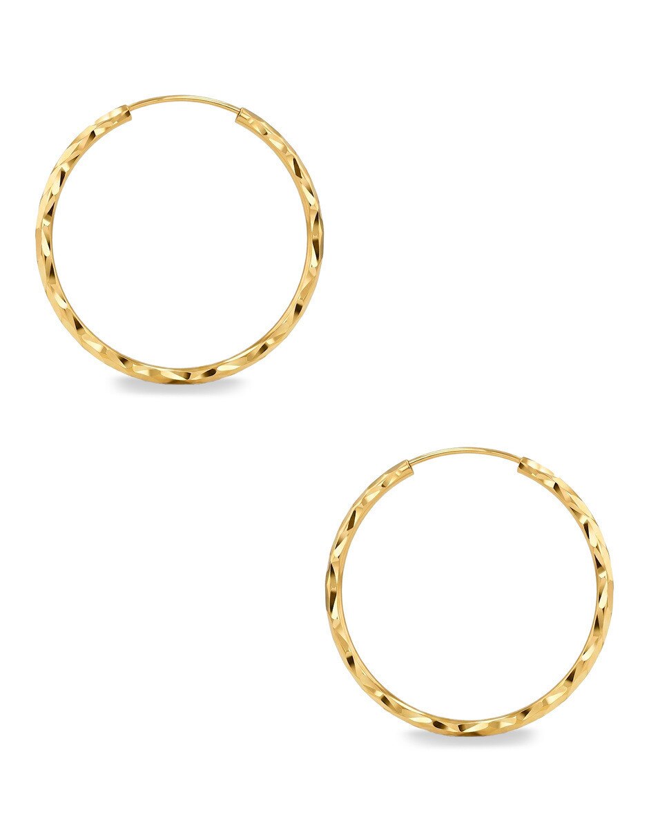 Arracadas joyerias bizzarro de oro amarillo 14 k con acabado brillante