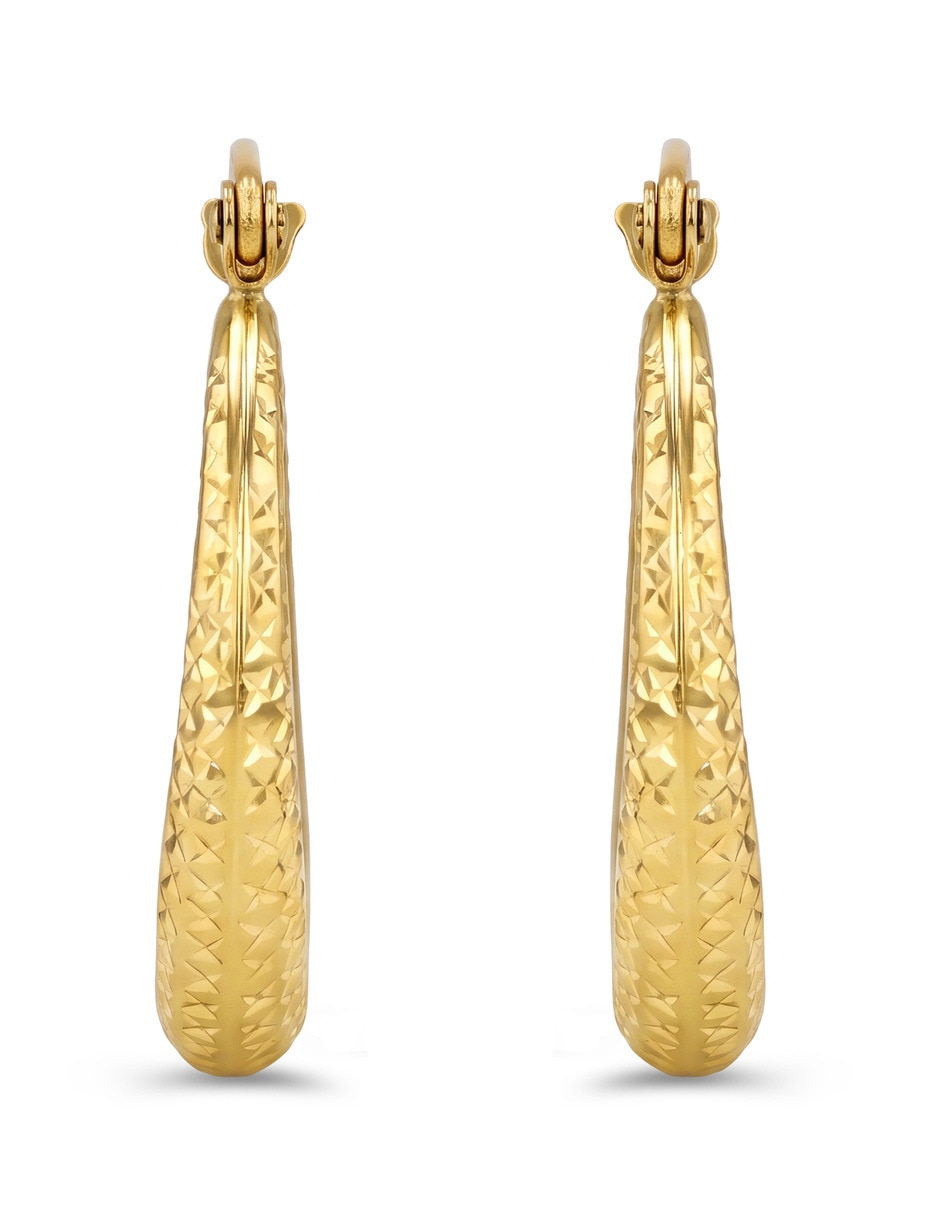 Arracadas joyerias bizzarro de oro amarillo 14 k con acabado brillante