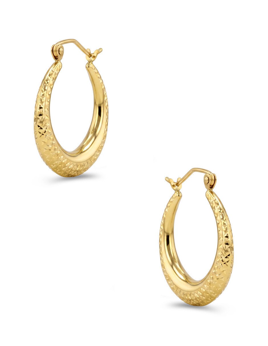 Arracadas joyerias bizzarro de oro amarillo 14 k con acabado brillante