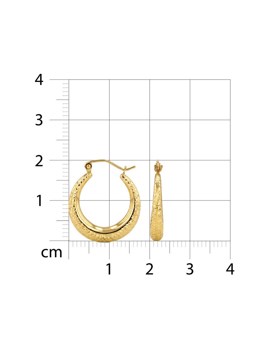 Arracadas joyerias bizzarro de oro amarillo 14 k con acabado brillante