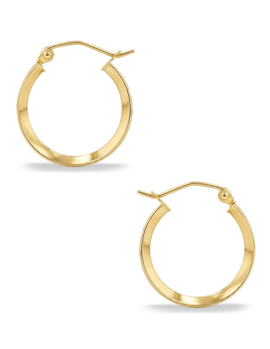 Arracadas joyerias bizzarro de oro amarillo 14 k con acabado brillante zirconia
