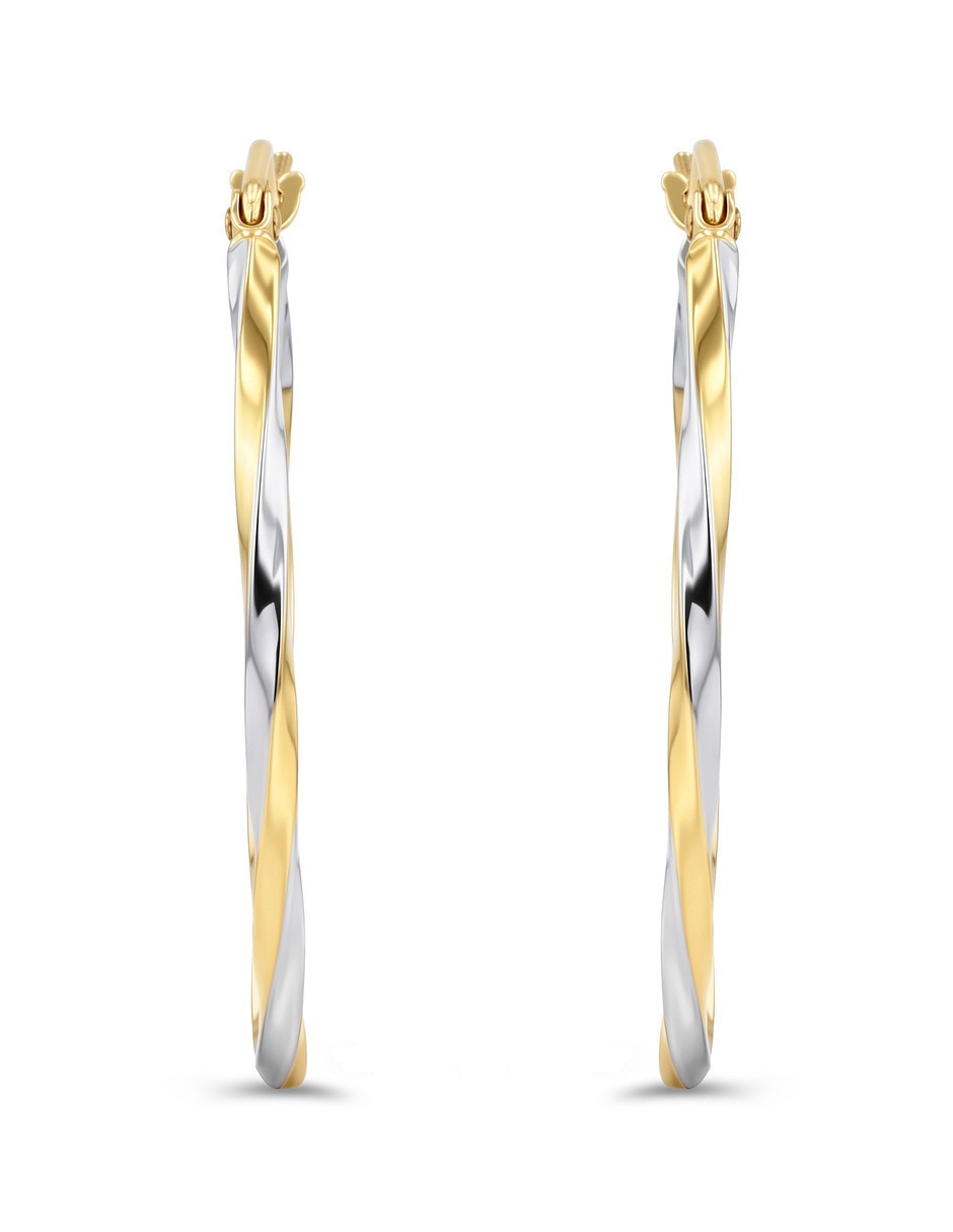 Arracadas joyerias bizzarro de oro amarillo 14 k con acabado brillante