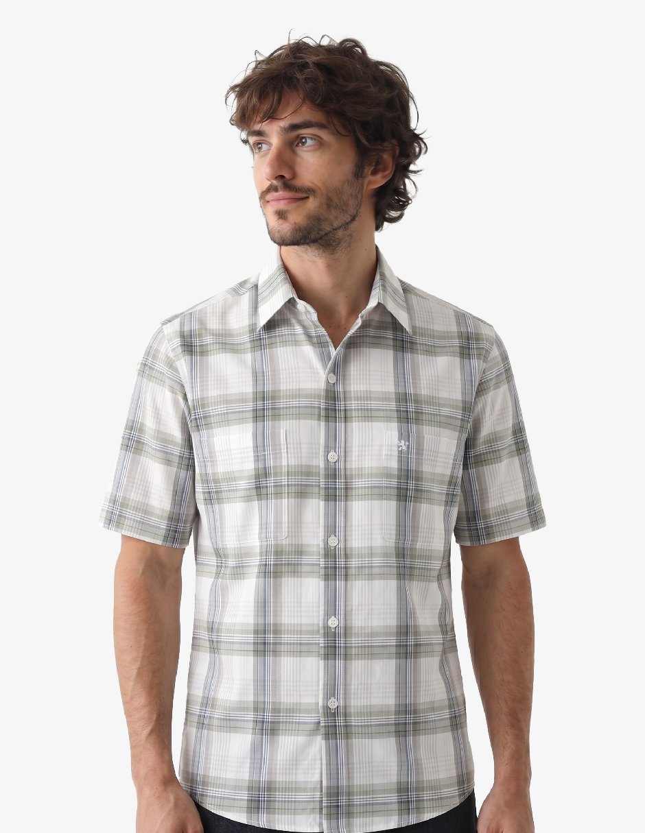 Camisa casual manchester manga corta para hombre Camisa casual manchester manga corta para hombre