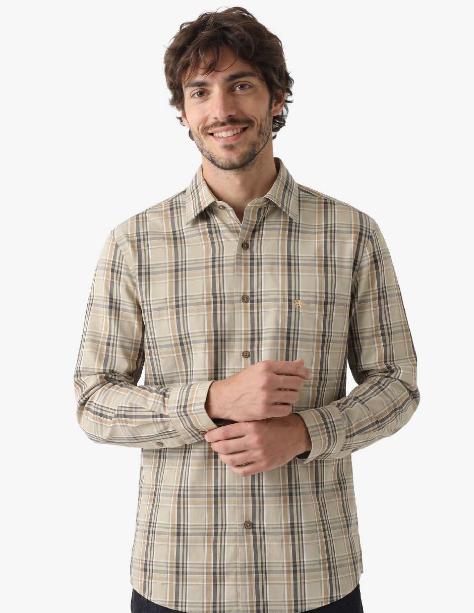 Camisa casual manchester manga larga para hombre Camisa casual manchester manga larga para hombre