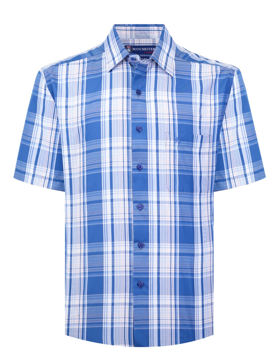 Camisa casual manchester manga corta para hombre