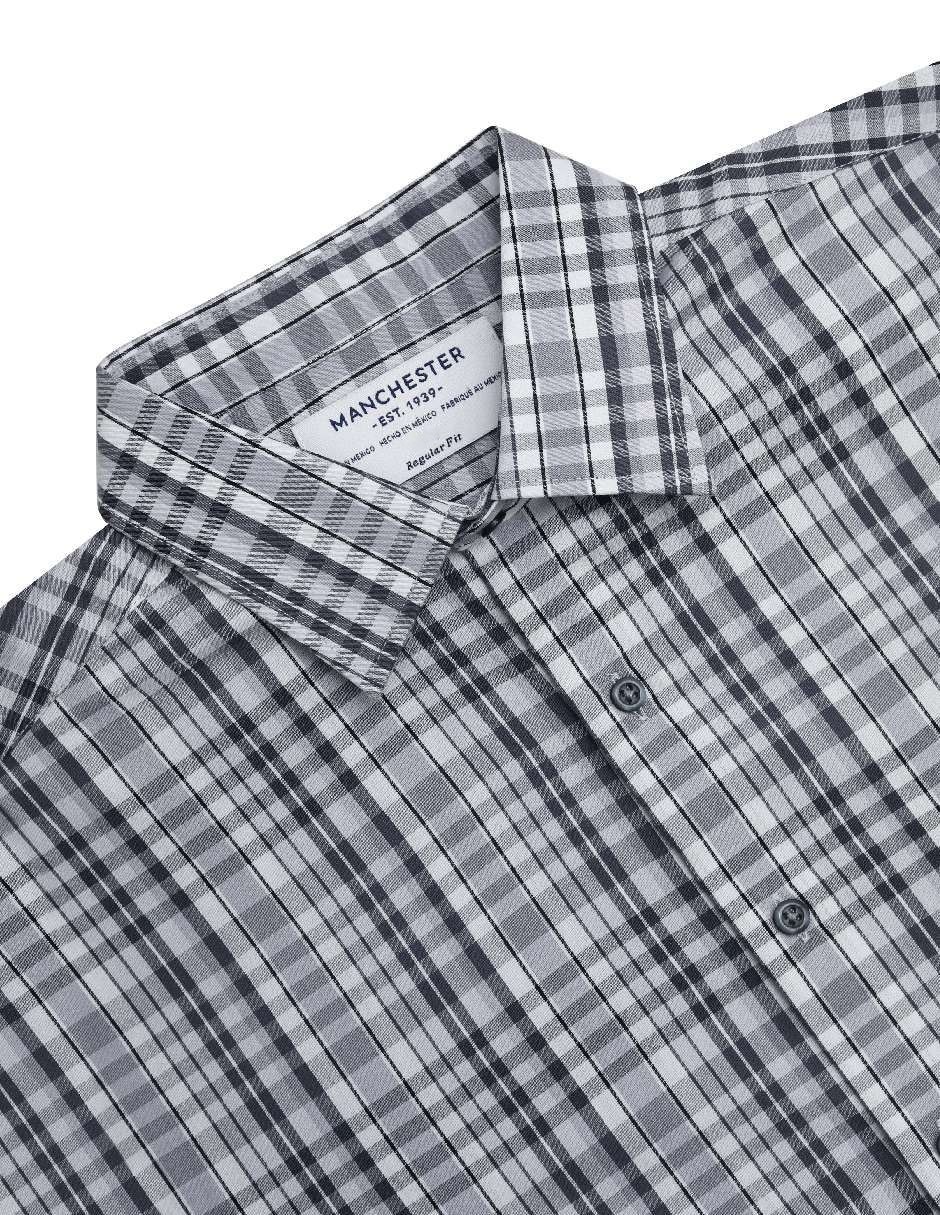 Camisa casual manchester manga larga para hombre
