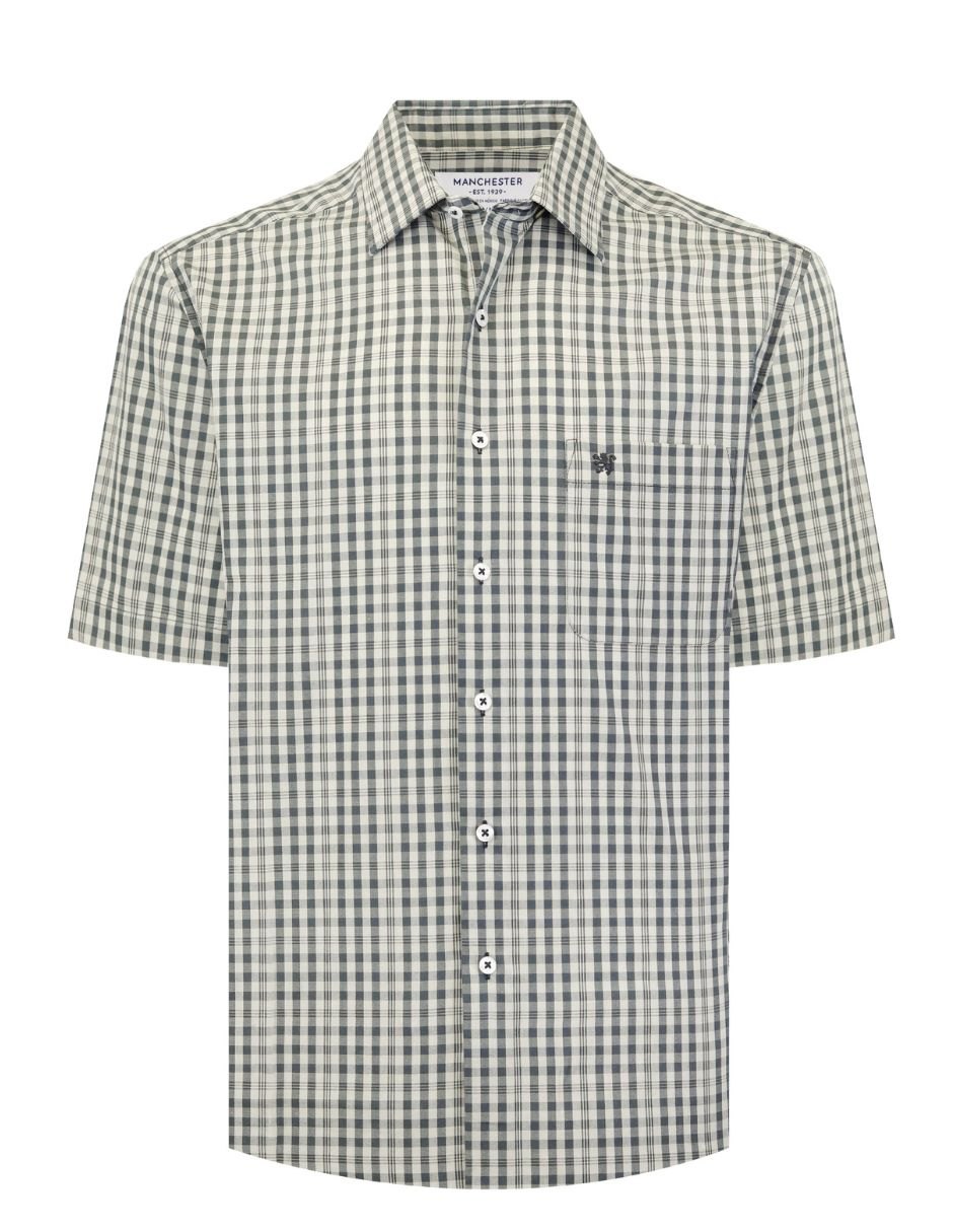 Camisa casual manchester manga corta para hombre Camisa casual manchester manga corta para hombre
