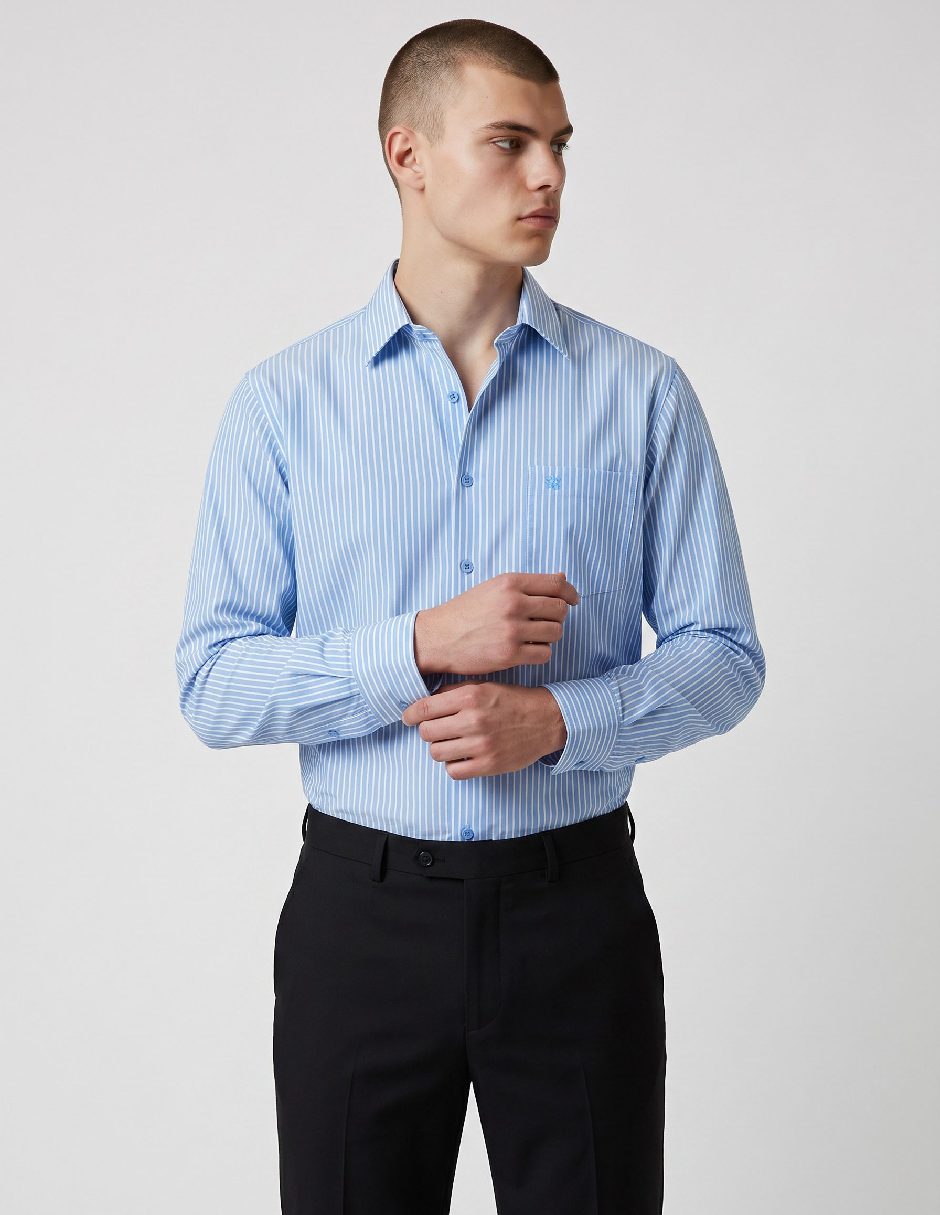 Camisa casual manchester manga larga para hombre Camisa casual manchester manga larga para hombre