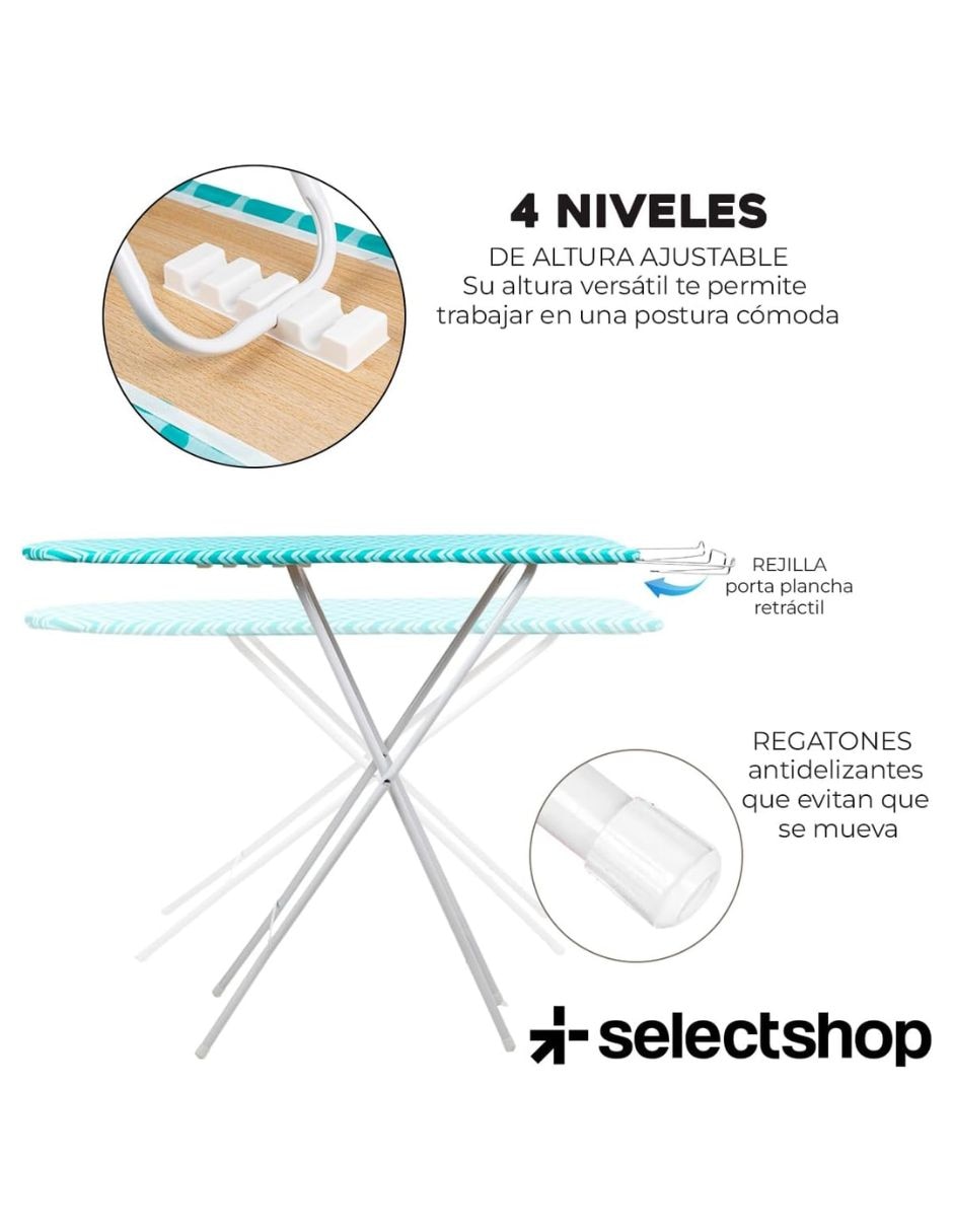 Burro de planchar selectshop tabla plegable de 4