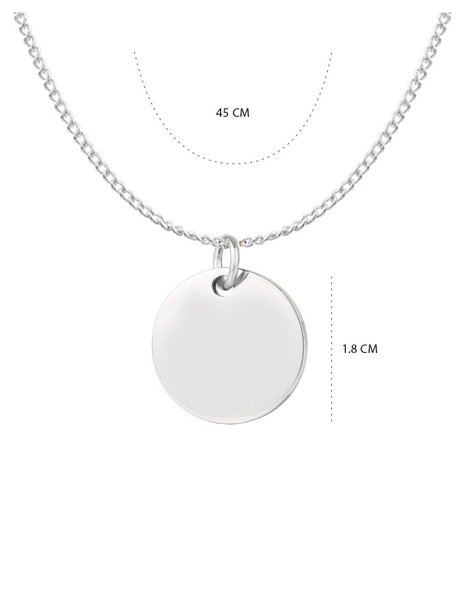 Collar con dije clepsidra de plata 5