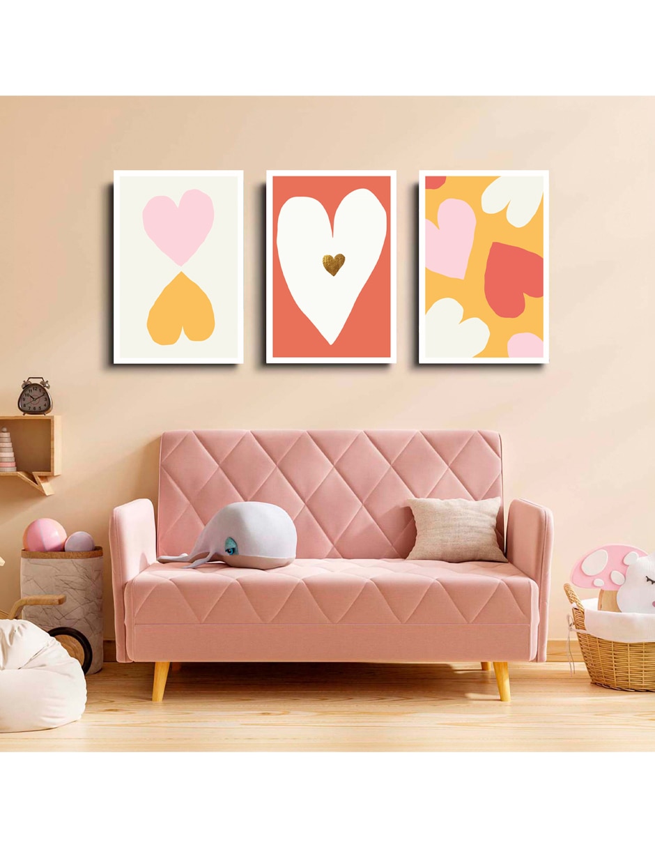 Set de conjunto de corazones impresos con hoja de oro con barniz a registro técnica impresión canvas art mx set de conjunto de corazones impresos con hoja de oro con barniz a registro 4