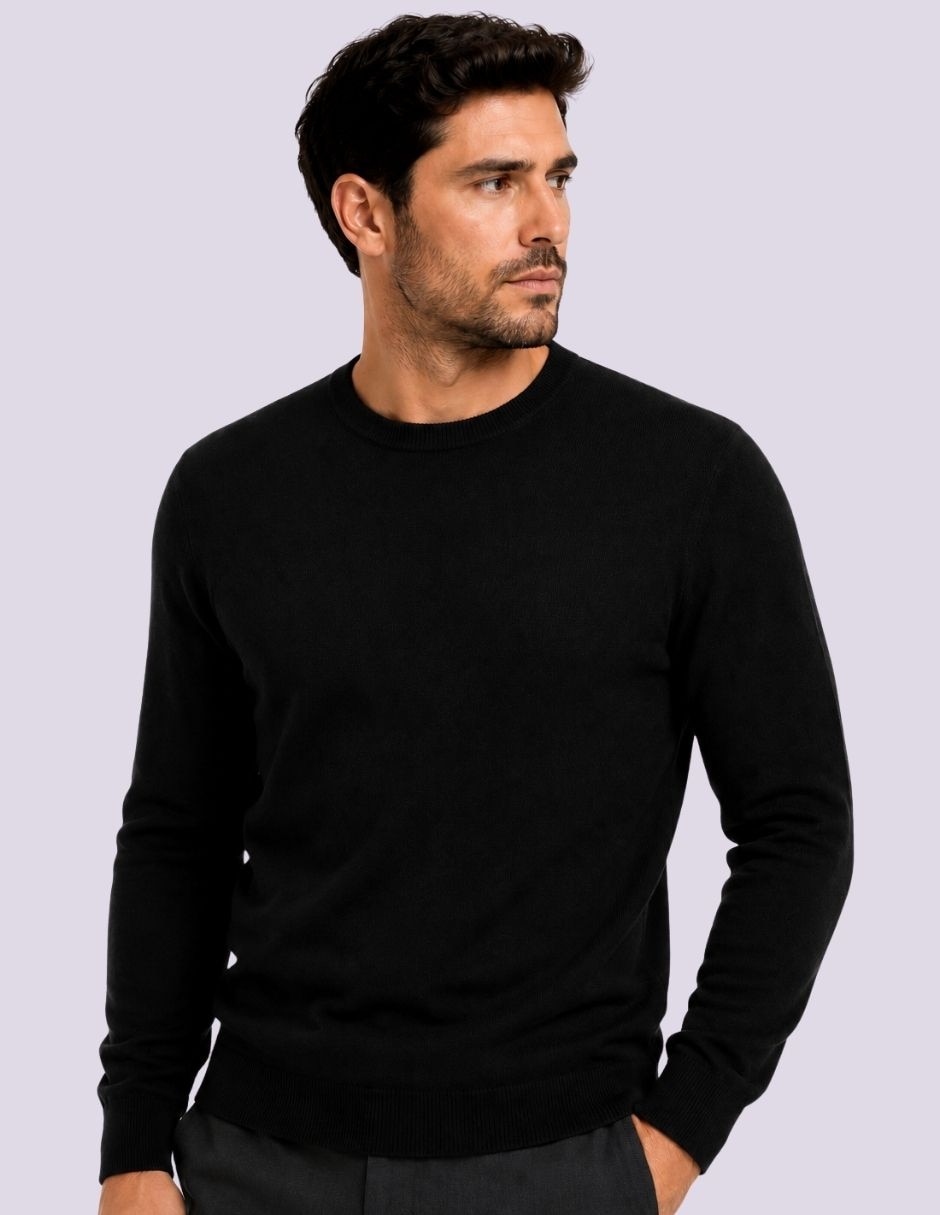 Suéter alan stuart cuello redondo para hombre