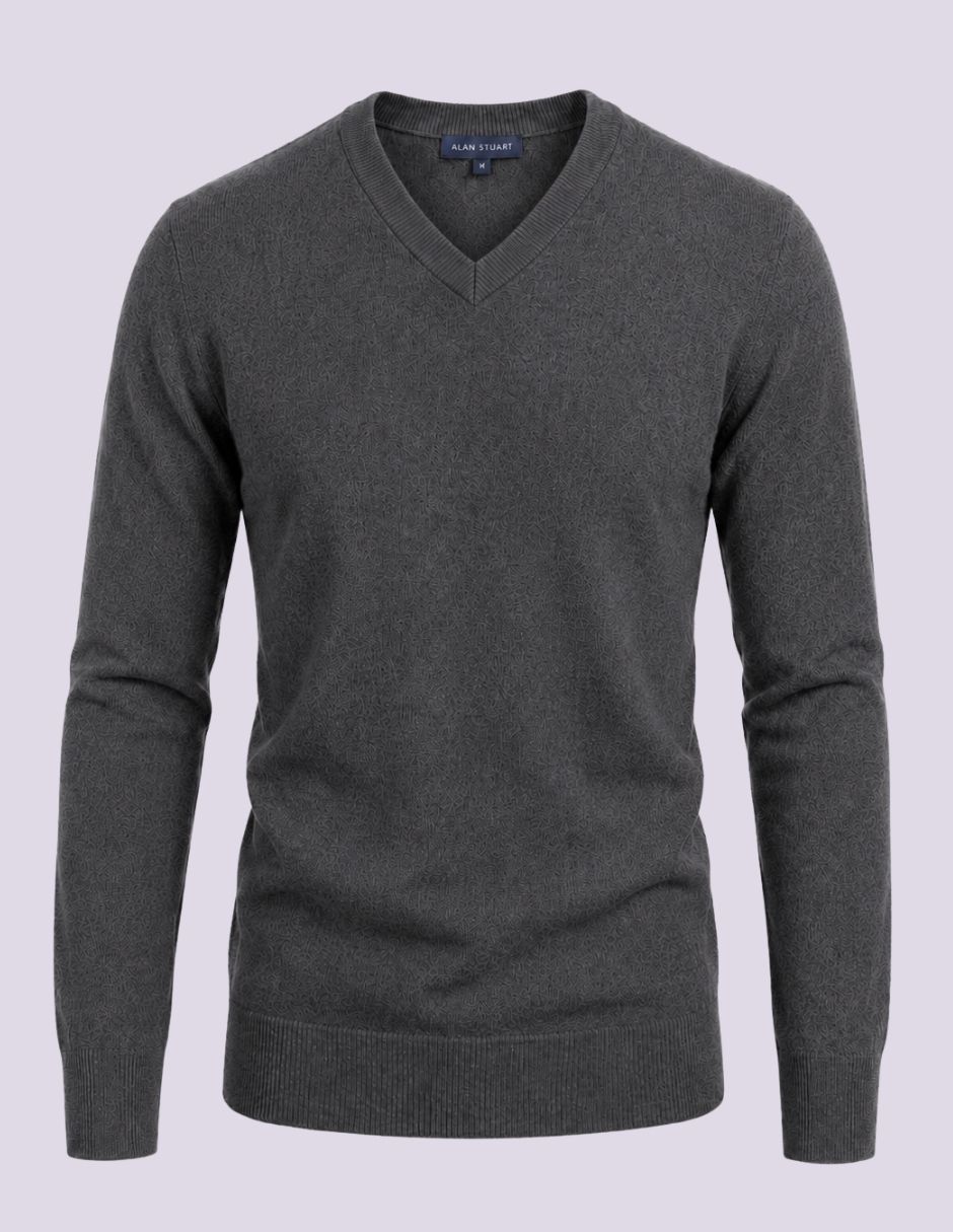 Suéter cuello v para hombre 1