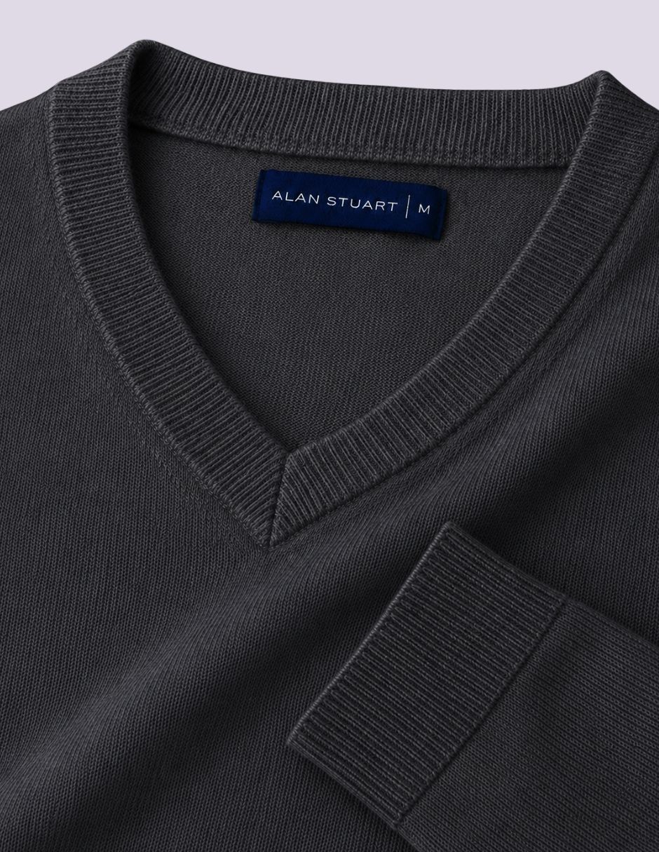 Suéter cuello v para hombre 4