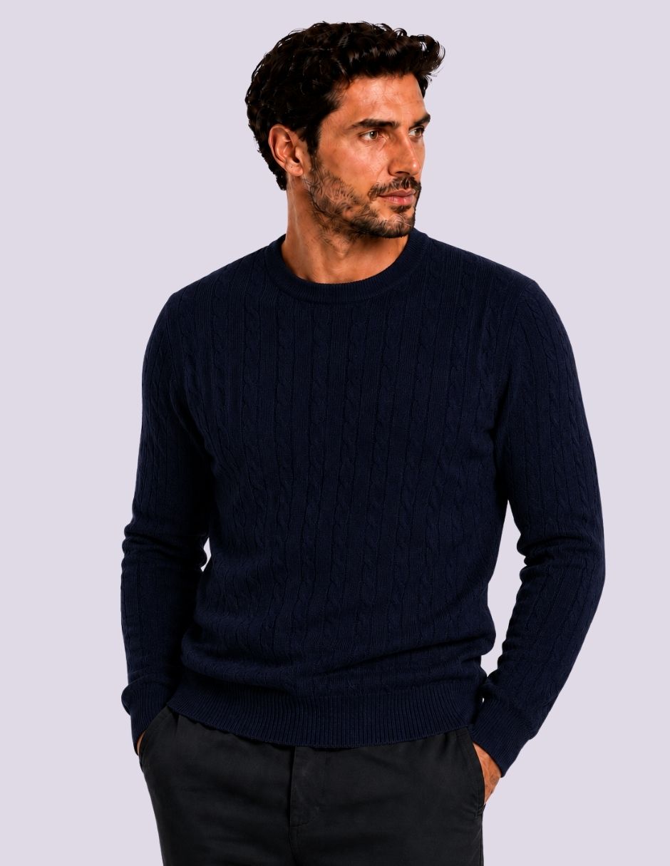 Suéter cuello redondo para hombre 2