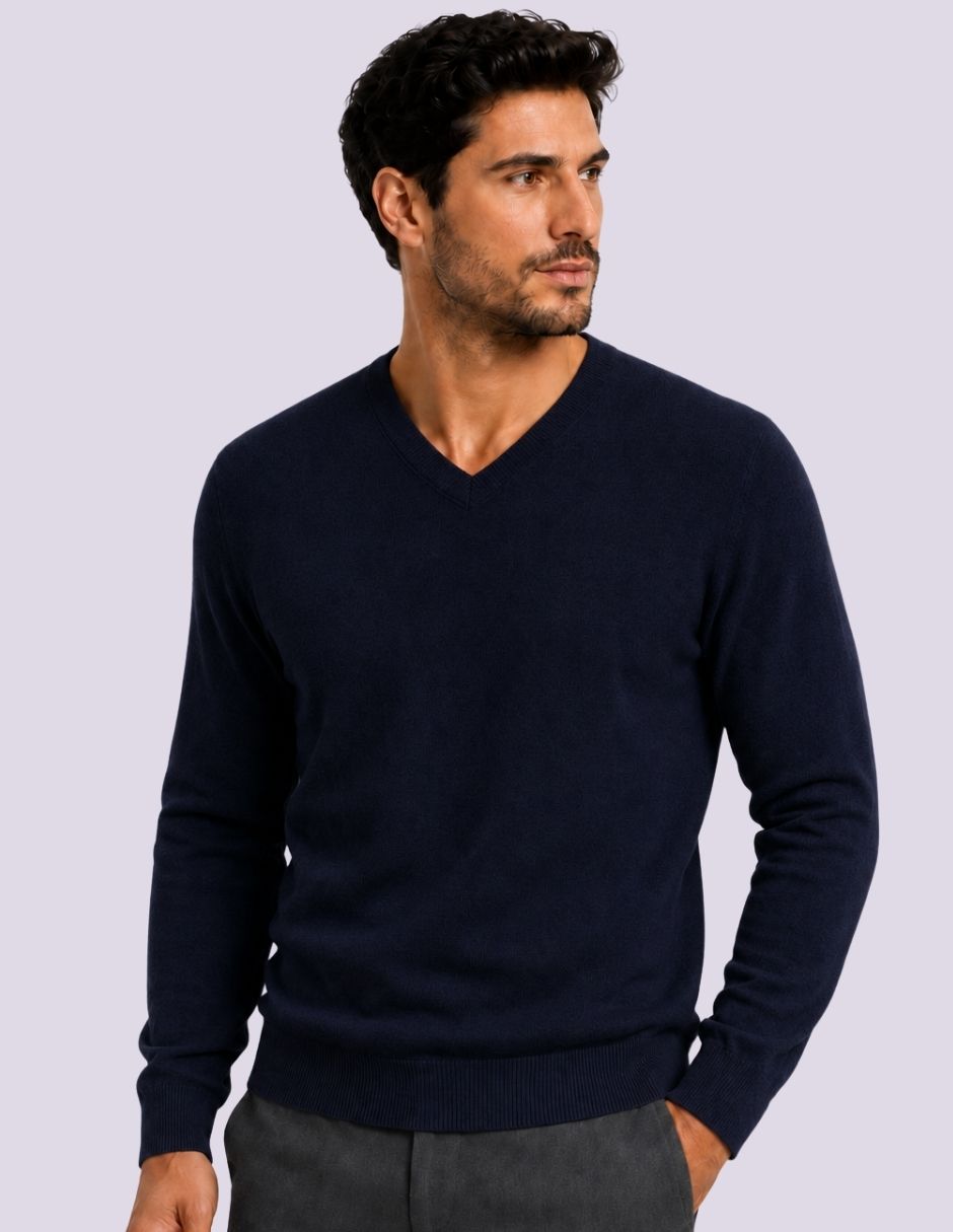 Suéter alan stuart cuello v para hombre