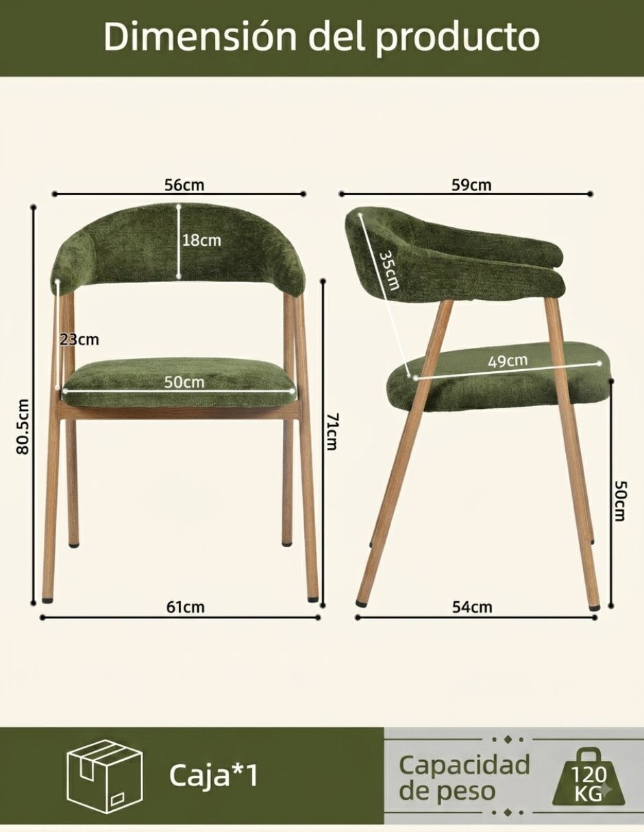 Silla con brazos 2 piezas 10