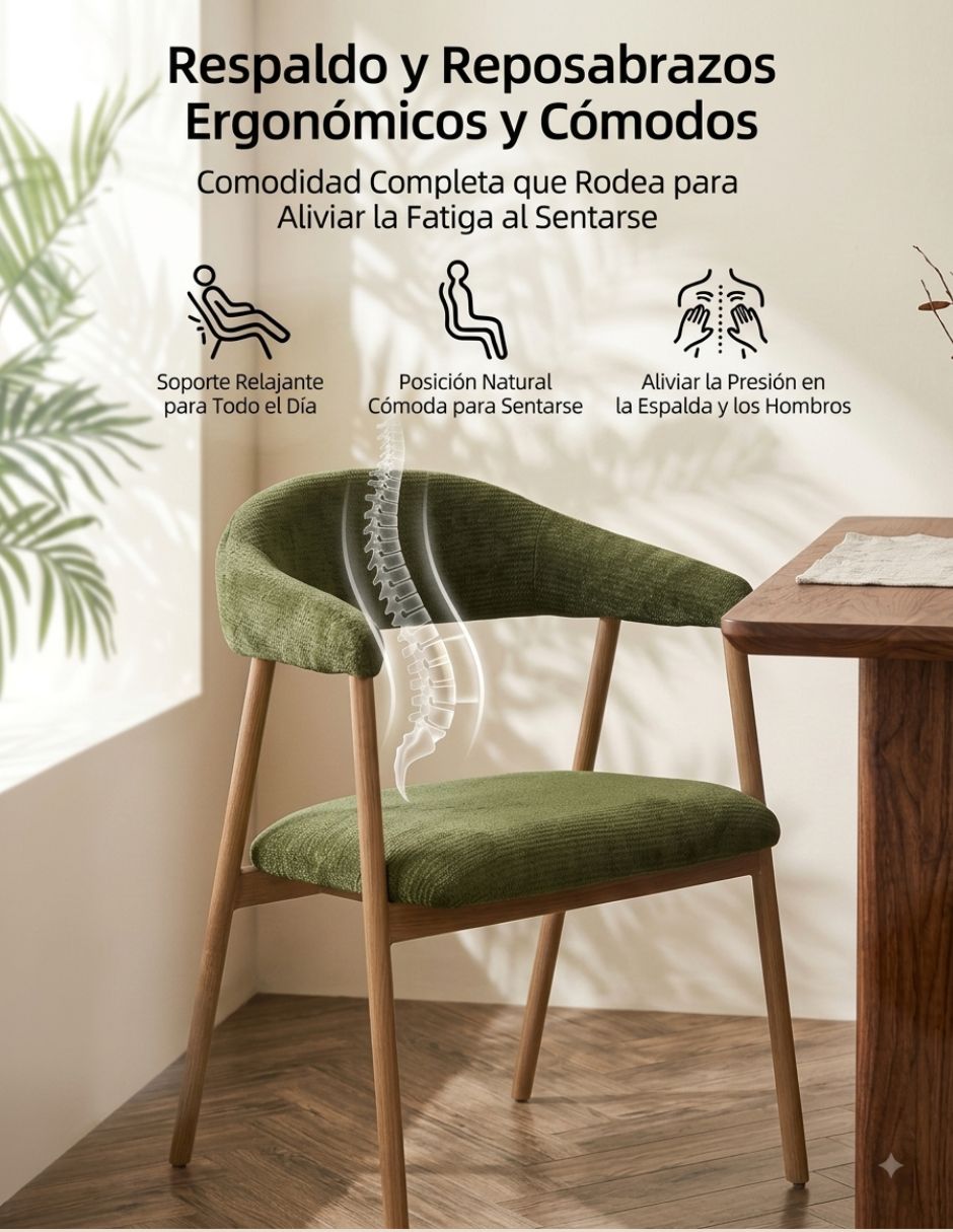 Silla con brazos 2 piezas 2