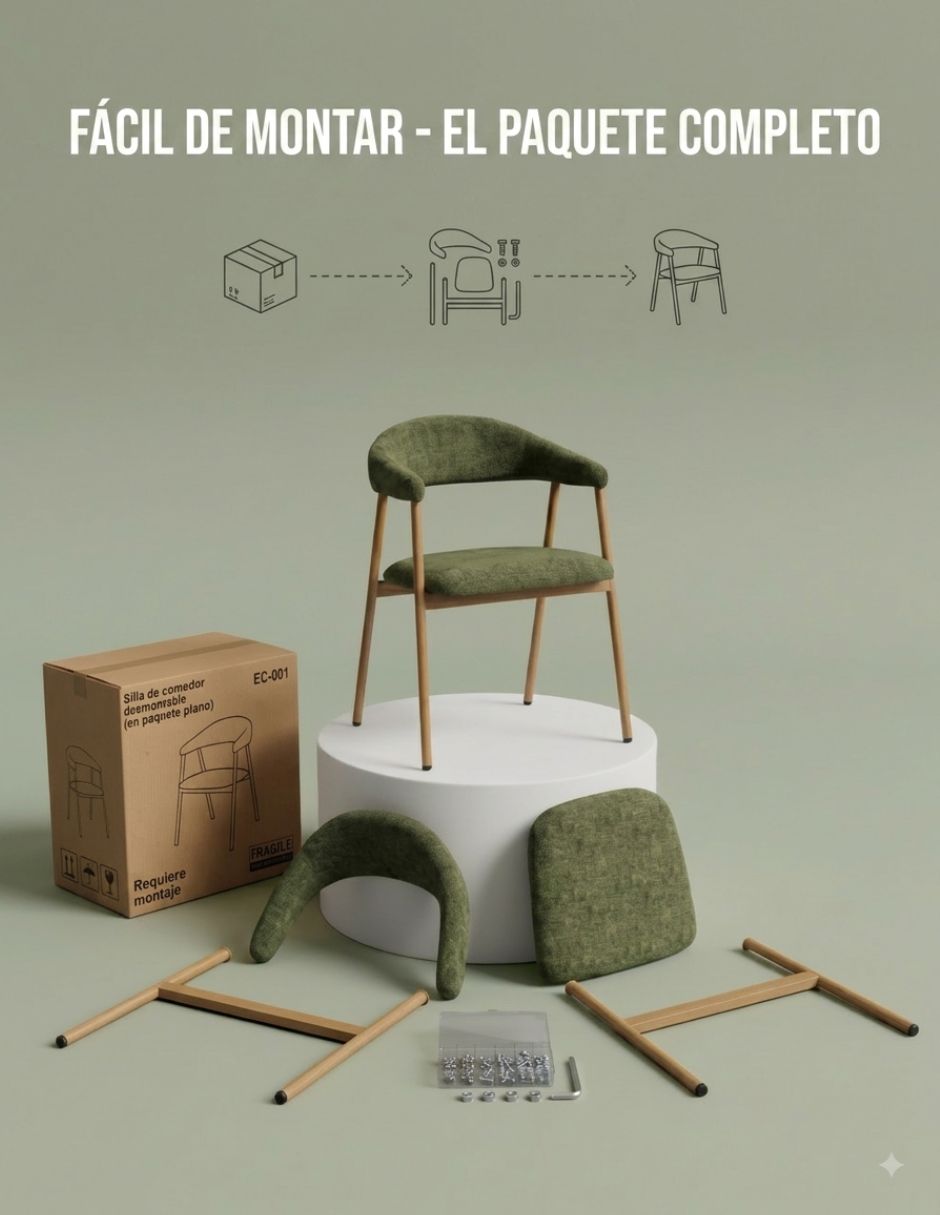 Silla con brazos 2 piezas 6