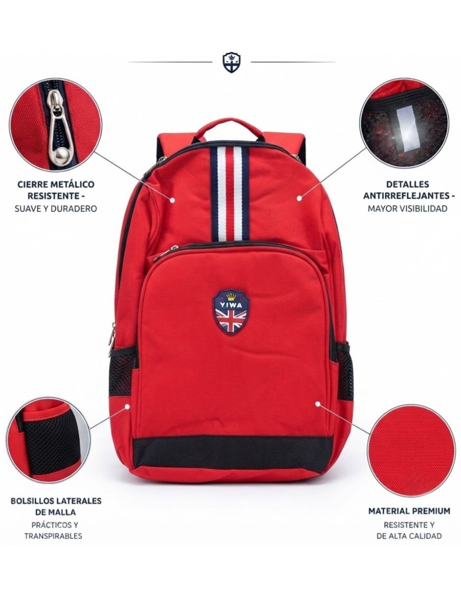 Mochila escolar impermeable unisex 5