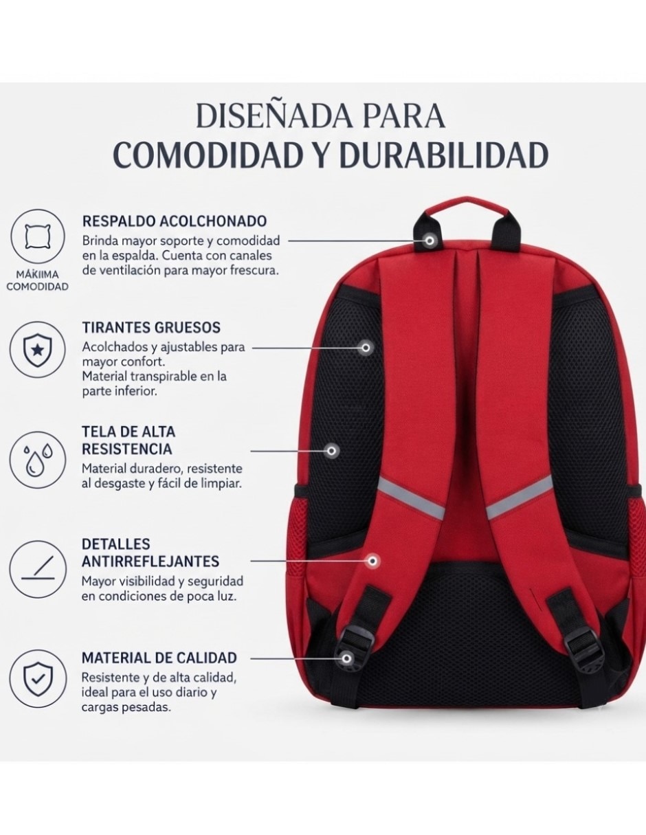 Mochila escolar impermeable unisex 3