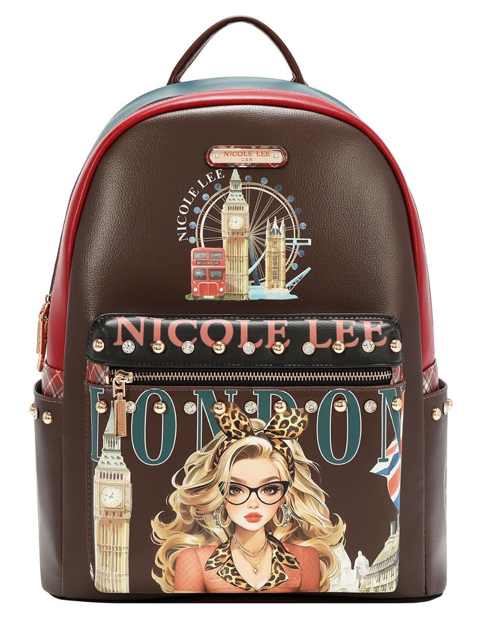 Mochila casual london eye impermeable para mujer