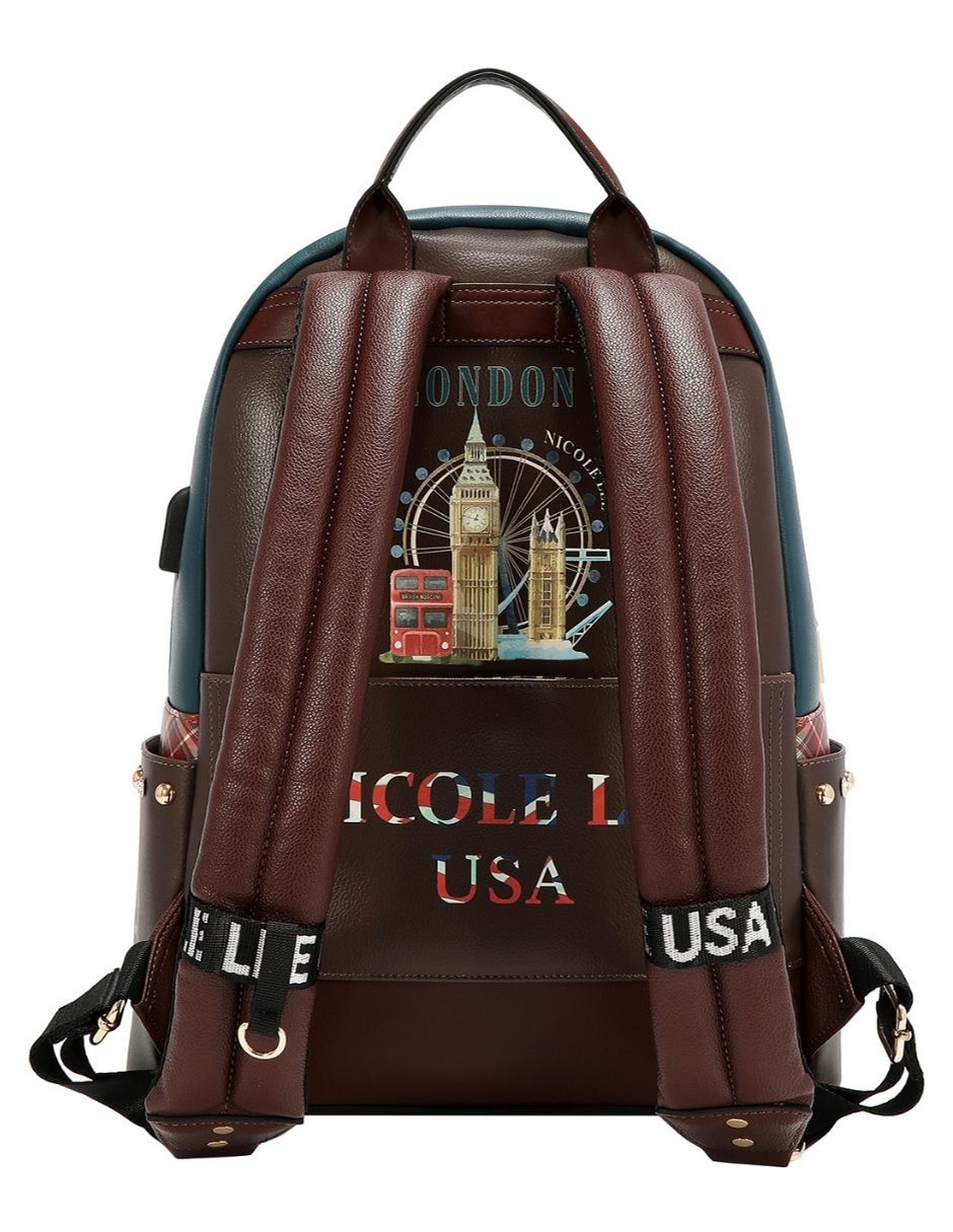 Mochila casual london eye impermeable para mujer