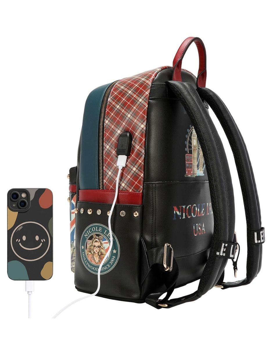 Mochila casual london eye impermeable para mujer 5