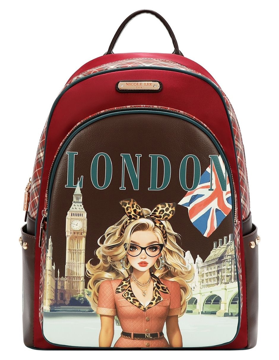Mochila con portalaptop london eye impermeable para mujer Mochila con portalaptop london eye impermeable para mujer