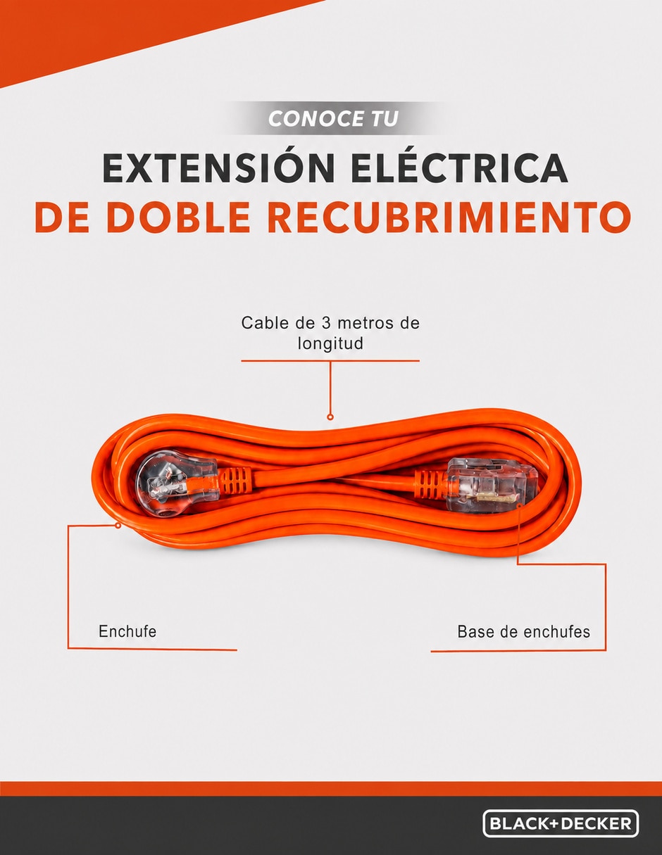 Extensión Eléctrica 3 m 5