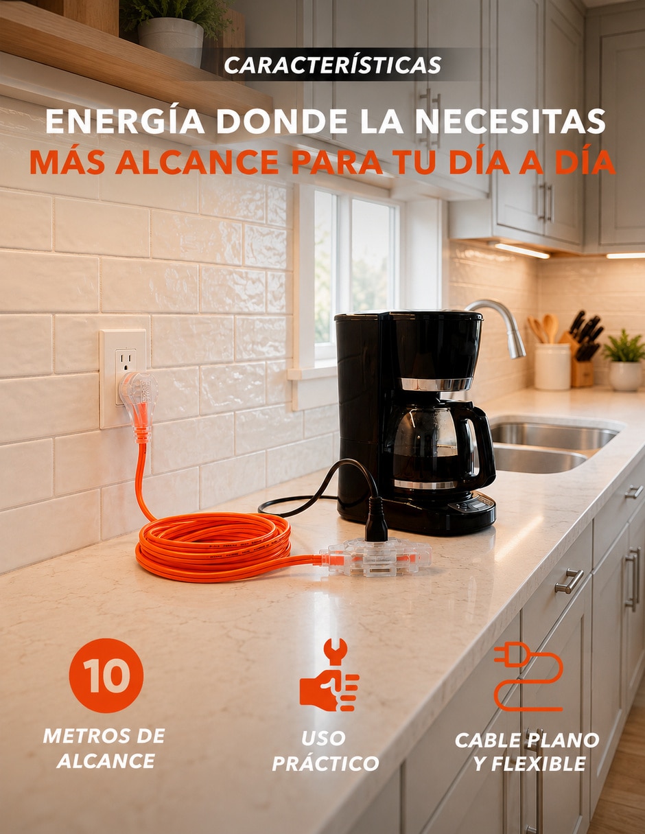 Extensión Eléctrica 10 m 6