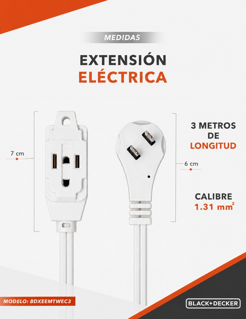 Extensión Eléctrica 3 m 10