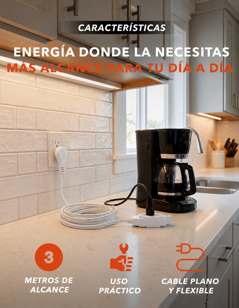 Extensión Eléctrica 3 m 6