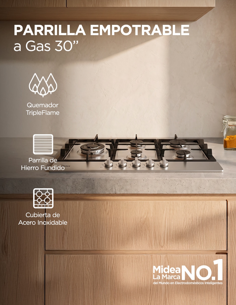 Parrilla a Gas LP empotrable 2