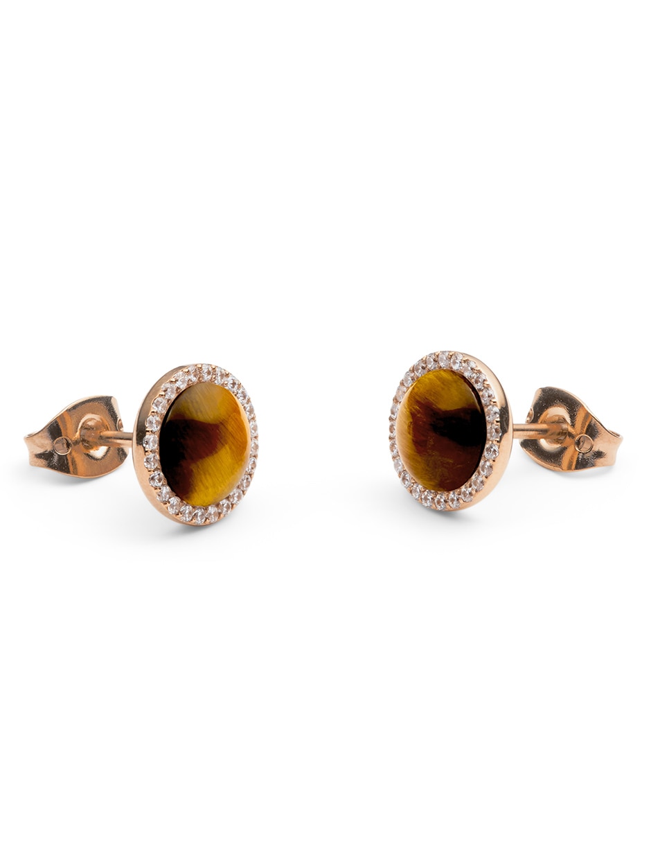 Aretes cortos Daniel Wellington ojo de tigre 2