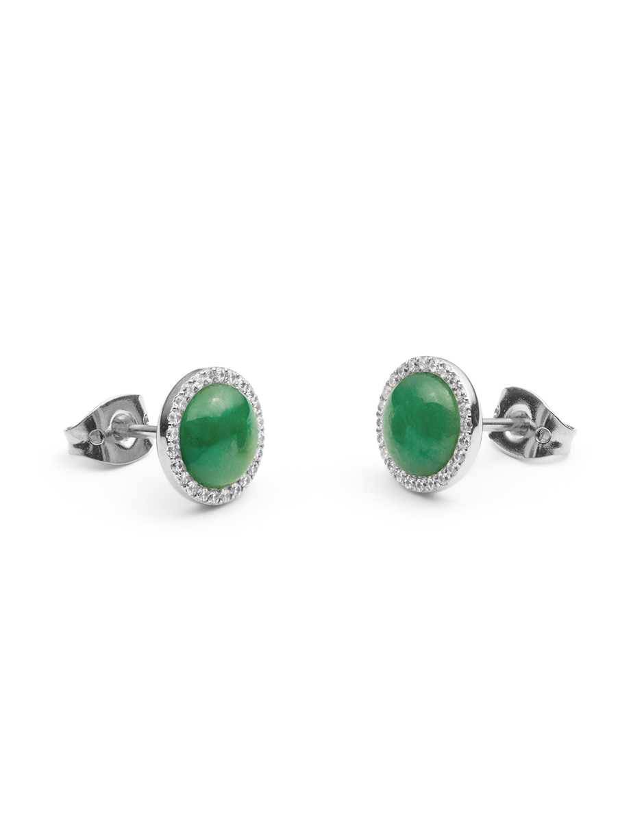 Aretes cortos Daniel Wellington jade 2