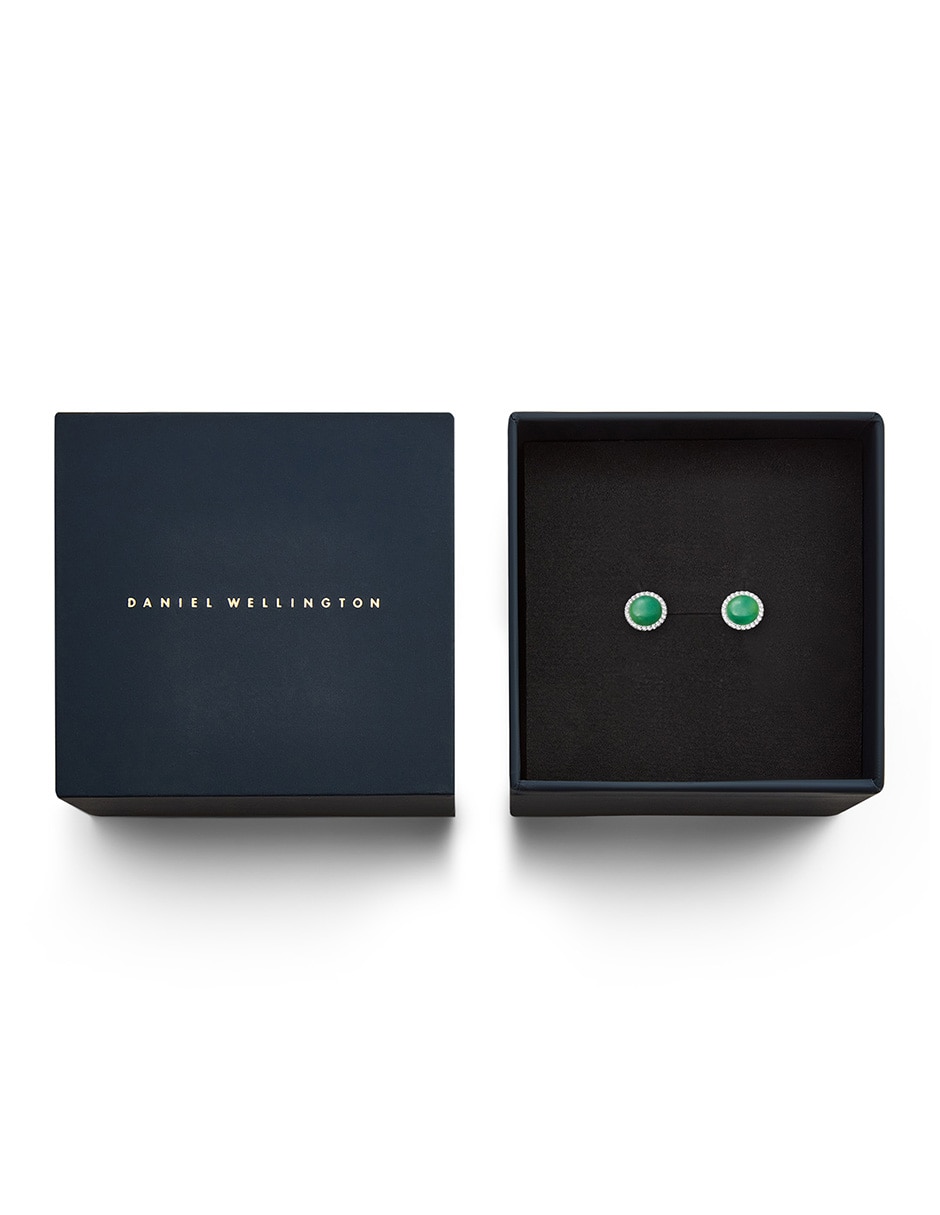 Aretes cortos Daniel Wellington jade 4
