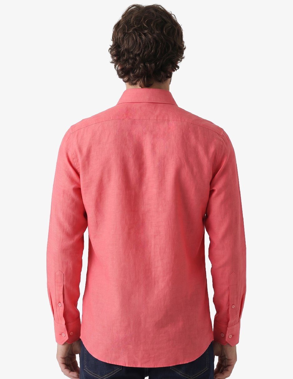 Camisa casual manga larga para hombre 5