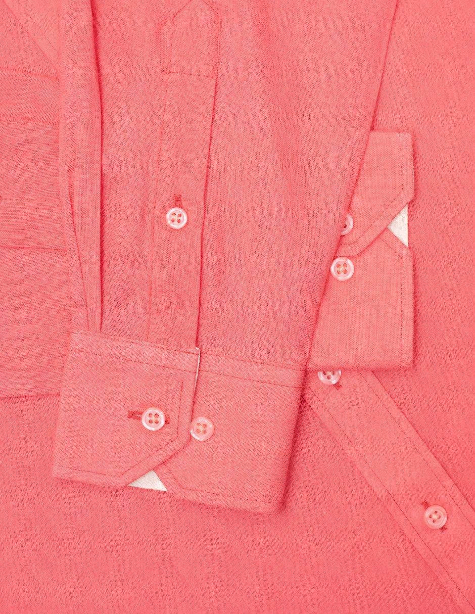 Camisa casual manga larga para hombre 6